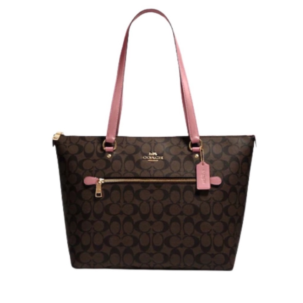 Coach Gallery tote in signature canvas
NWT brown with light pink - Picture 4 of 15